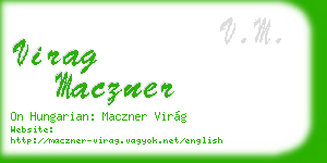virag maczner business card